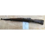 Bolt Action Rifle-Mauser made under license in Peru with Certificate of Deactivation.