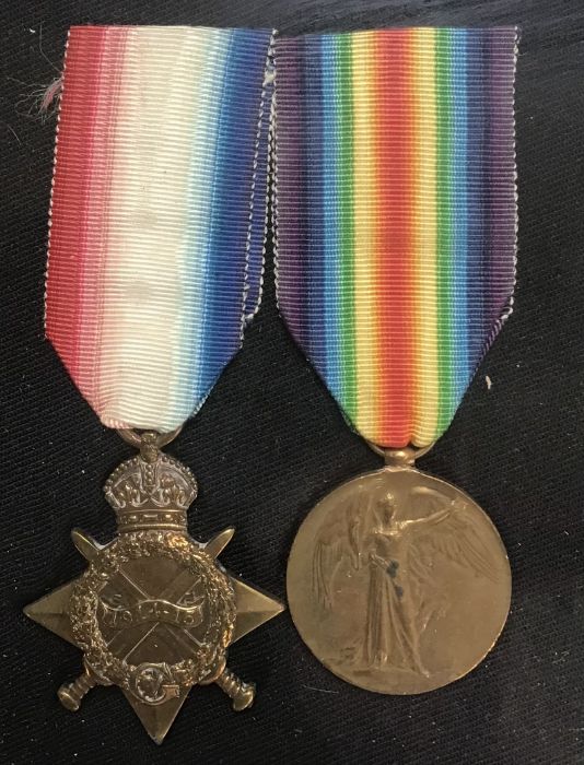British medal groups in a frame, WW1 medals belonging to two brothers:- 76528 GNR J Gallagher of the - Image 2 of 5