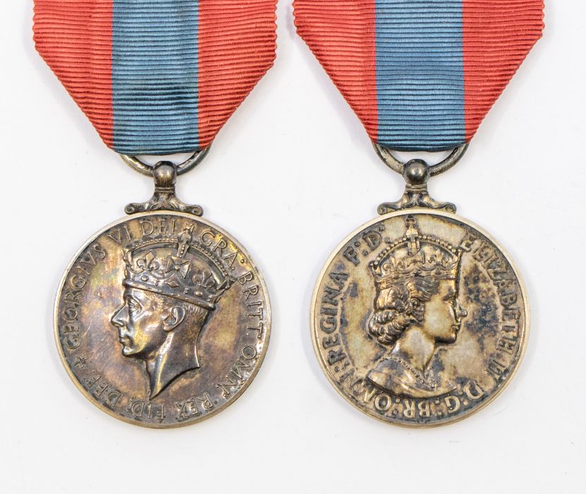 2 cased Imperial Service Medals, to include: a George VI example awarded to William Charles - Image 2 of 3