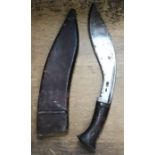 WW2 British Army Issue Kukri, 1943 Pioneer Calcutta marks, with original scabbard (stitching split