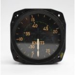 An original Smiths Airspeed indicator, ref 6A/4379 for the AVRO VULCAN Bomber, good condition