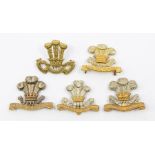 Five British Yeomanry /Cavalry interest cap badges including an Imperial Hospital Yeomanry brass