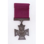 An official limited edition Victoria Cross replica medal by Hancocks & Co. Hand cast and finished,