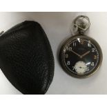 WW2 British Military Damas pocket watch, Swiss 15 Jewel movement with scarce C-I-E-S-S 42 stamp to