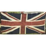 The actual Union Jack that flew from the Jack-Staff of HMS Exeter at the Battle of the River Plate