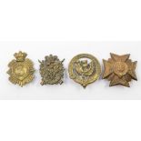 A collection of Scottish related badges including a die stamped Queens Edinburgh Rifle Volunteer