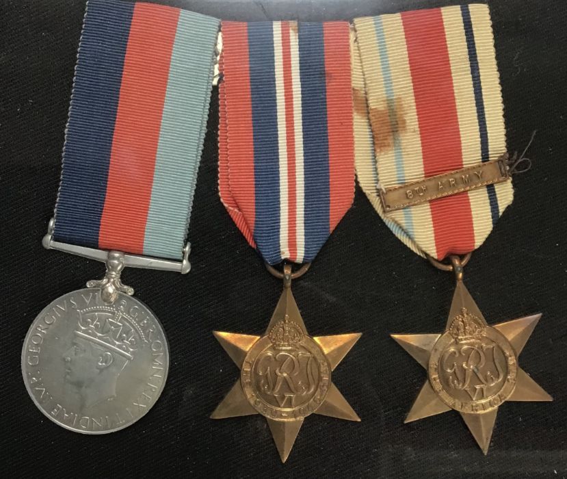 British medal groups in a frame, WW1 medals belonging to two brothers:- 76528 GNR J Gallagher of the - Image 5 of 5