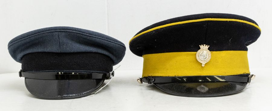 A collection of four militaria caps including; a Royal Marines cap, fitted with QEII Crown badge ( - Image 3 of 3