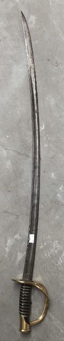 USA 1860 model light cavalry sabre (AKA M1862), marked U.S - C.E.W- 1864 (C.E.W for Inspector