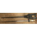 French M1886 bayonet for the Lebel Rifle (quillon removed in 1915) with original scabbard and