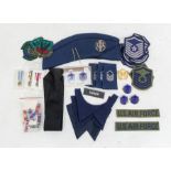 A collection of United States Air Force insignia etc, to include: a women's blue Garrison Cap with