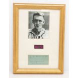 WW2 Victoria Cross interest facsimile photograph of New Zealander, Sgt Jack Hinton VC, together with