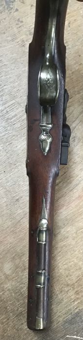 Late 18th early 19th Century long coaching, holster or livery pistol of a military style by ‘ - Image 6 of 6