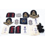 A good selection of bullion, embroidered and printed Royal Navy and Fleet Air Arm patches. All Queen