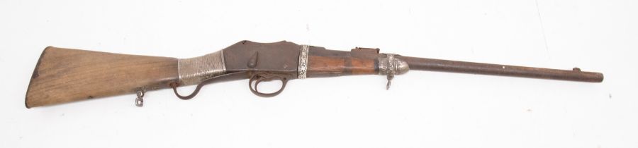 Late 19th century, obsolete calibre, breech loading Martini Henry carbine style rifle. Lever