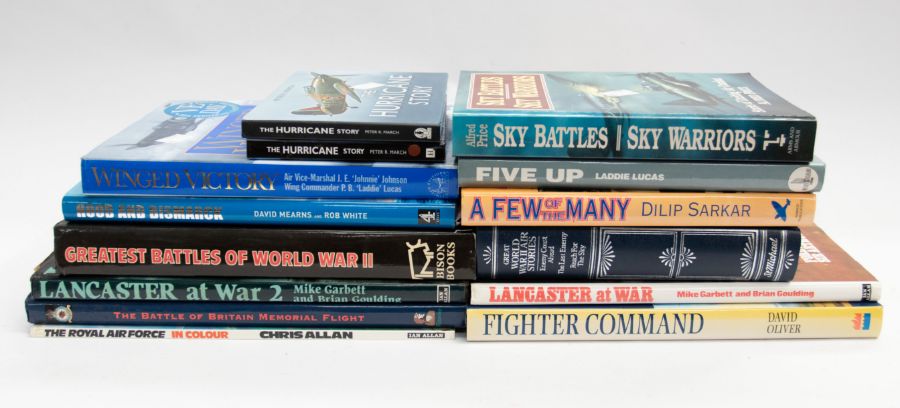 A selection of militaria books, mostly WWII Aviation subjects (light shelf wear to each) (14)