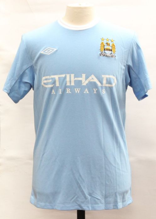 Manchester City: A Manchester City home football shirt, match issued for the South African Tour, - Image 2 of 2