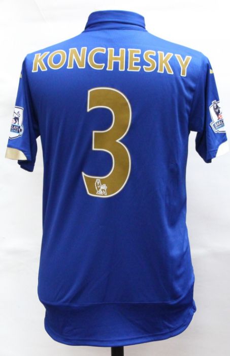 Leicester City: A Leicester City home football shirt, match worn from the game between Leicester