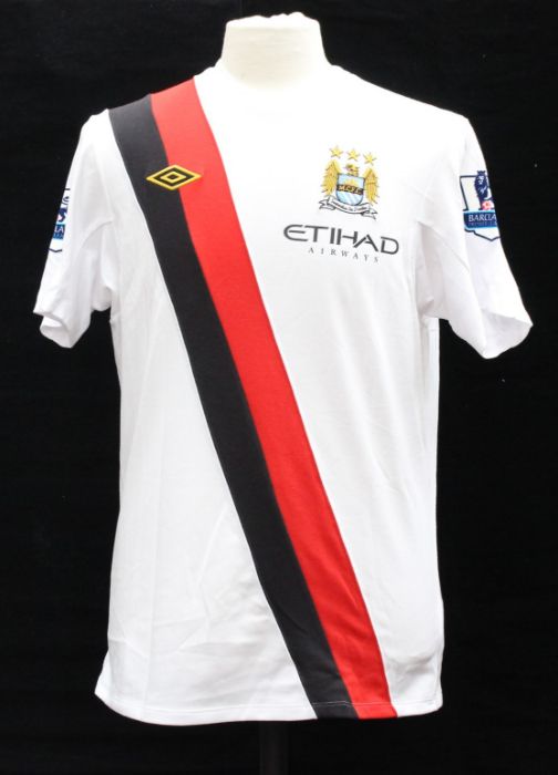 Manchester City: A Manchester City Third football shirt, match issued, 2009-10, short-sleeved, Barry - Image 2 of 2