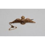 A 9ct stamped RAF sweetheart brooch, approximate weight 4.4gm