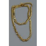 A 9ct gold curb chain necklace, approximate weight 15.0gm