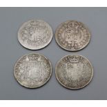 Queen Victoria Half crowns 1878 Queen Victoria Half crown 1879 Queen Victoria Half crown 1895