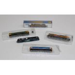 A collection of Locos and Rolling stock to include four x Bachmann locos and one x Kato loco in good