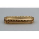 A gold snuff box with an inscription for Mary Lucy to Christopher Cole 28 April 1816, in a lozenge