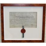 An early 19th century framed and glazed parchment admitting John Borthwick Esq. to The Royal Company