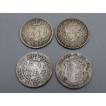 Queen Victoria Half crowns 1893 Queen Victoria Half crown 1895 Queen Victoria Half crown 1897