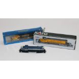 Two x Diesel locos ( Bachmann ) to include Santa Fe boxed Missouri Pacific and (Kato) Union