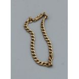 A 9ct gold unoerre curb chain bracelet. Gross weight approximately 4.5gm