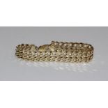 A 9ct gold double curb bracelet, approximate weight 16.2gm