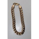 A 9ct gold chunky curb bracelet, approximate weight 28.1gm