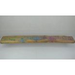 A large 'Lightening Art' oak sculpture with multicoloured electrical tracery decoration