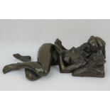 Cold Cast Bronze figure of female nude, 'Girl Reading', Limited Edition, Tom Greenshields