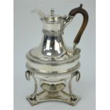 George III silver jug on stand, hallmarked for Paul Storr, London 1806