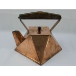 Early 20th Century Art Deco Copper Kettle in the style of Christopher Dresser
