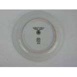 WWII period German Third Reich Rhenania porcelain saucer dated 1938