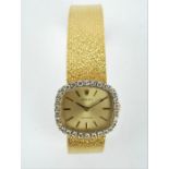 18ct Gold and diamond Rolex Ladies Precision wrist watch with guarantee certificate