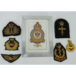 Seven WWII & later cloth badges. RAF Bomber Command, Royal Navy, Medical Corps