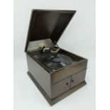 1930s/40s HMV wind up gramophone in oak case