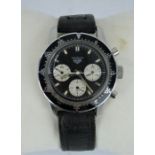 Heuer Autavia chronograph watch - London-Mexico World Rally 1970 presentation