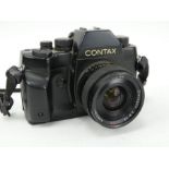 Contax RX 35mm camera with Disatagon 35mm f2.8 lens and manual