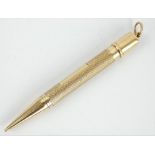 9ct gold Sampson Mordan Everpoint propelling pencil, hallmarked London 1937