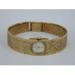 1970s Ladies 9ct Gold Hamilton bracelet style wrist watch