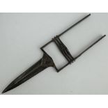 19th century forged steel Indian katar push dagger