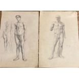 Modern British Ernest Proctor 1895-1935  two pencil  portrait studies 56 x 38cm circa 1926 and