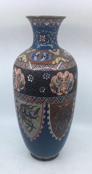 A Chinese cloisonné vase