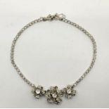 A Vintage Christian Dior white paste choker necklace by Mitchel Maer, C.1955, the riviere style link